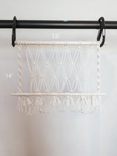 Load image into Gallery viewer, Boho handmade macrame book/toy holder
